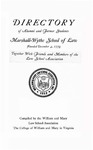 Directory of Alumni and Former Students: Marshall-Wythe School of Law, Together with Friends and Members of the Law School Association (1959) by William & Mary Law School