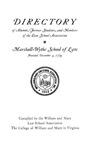 Directory of Alumni, Former Students, and Members of the Law School Association: Marshall-Wythe School of Law (1966) by William & Mary Law School