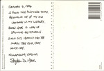 Postcard, Stephen D. Harris (January 9, 1996) by Stephen D. Harris