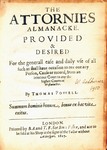 1627: The Attornies Almanacke by Thomas Powell