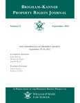 Brigham-Kanner Property Rights Journal, Volume 12