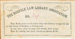 The Norfolk Law Library Association No. 29