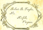 Robert B. Taylor, No. Norfolk, Virginia.