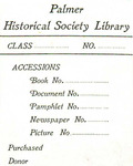 Palmer Historical Society Library