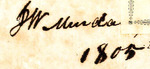 J.W. Munda[y] 1805