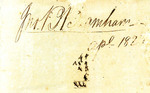 Jno. B Bramham, April 1826