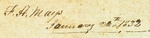 F.H. Mays January 20th, 1832
