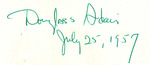 Douglass Adair July 25, 1957