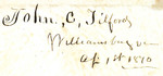 John, C. Tilford Williamsburg Va Ap 1st, 1870