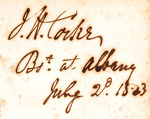J. W. Cocke, Bot. at Albany, July 20, 1823