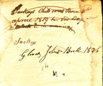 Glover Johns' Book 1826