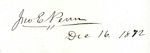 Jno E. Penn, Dec. 16, 1872