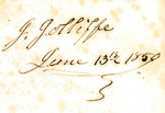 J. Jolliffe June 13th 1850