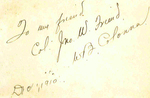 To my friend Col. Jno. W. Friend. W.B. Colonna Dec. , 1910