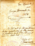 Geo. Hancock Jr. 1818 / George Hancock Jr. 1818