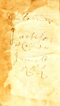 Guilielmus Jackson ad Calend an, Juni [?] 1758