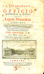 Ex Libris [Juni] Guihelmi Jackson [?] ad Rhenum [?] is Academia Law. Academia Annis 1758