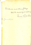 William and Mary College, with the cordial good wishes of Francis Lynde Stetson, 20 June 1894