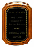 Philip C. Jessup International Law Moot Court Competition: Best Memorial Award, Third Place