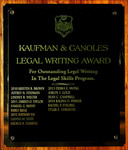 Kaufman & Canoles Legal Writing Award